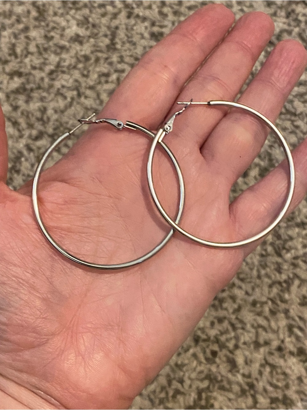 Classic Silver Hoop Earrings - Minimal Women Jewelry